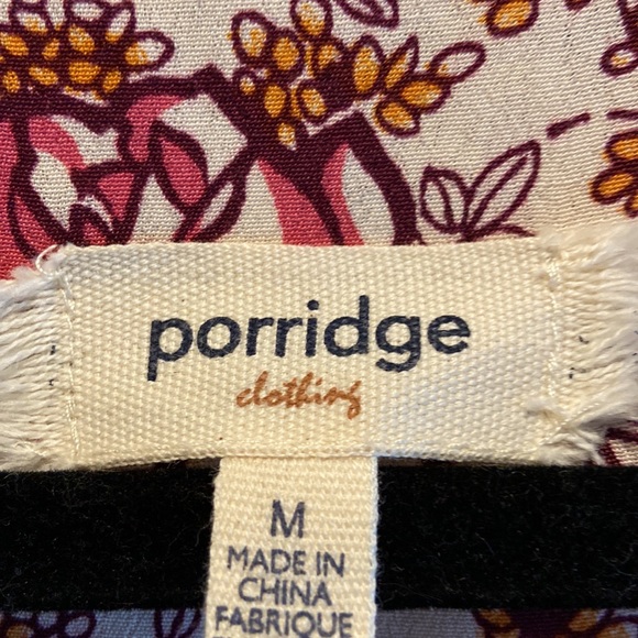 Beautiful Rose Burgundy & Cream Short Sleeve Button Down - Picture 6 of 7